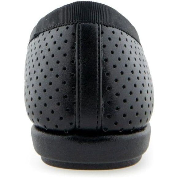 Aerosoles Women Black Perf Synthetic Polyurethane Closed Rounded Toe Ballet Flat - Picture 3 of 7